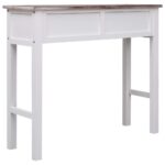 vidaXL Konzolový stolík hnedý 90x30x77 cm drevený – Obrázok 5