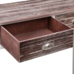 vidaXL Konzolový stolík hnedý 90x30x77 cm drevený – Obrázok 6