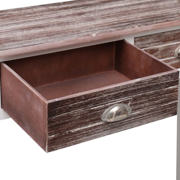 vidaXL Konzolový stolík hnedý 90x30x77 cm drevený – Obrázok 6