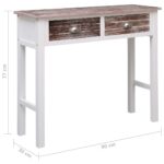 vidaXL Konzolový stolík hnedý 90x30x77 cm drevený – Obrázok 8