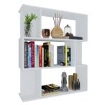 vidaXL Knižnica/deliaca stena, biela 80x24x96 cm, kompozitné drevo – Obrázok 3