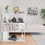 vidaXL Knižnica/deliaca stena, biela 80x24x96 cm, kompozitné drevo – Obrázok 4