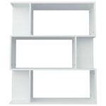 vidaXL Knižnica/deliaca stena, biela 80x24x96 cm, kompozitné drevo – Obrázok 6