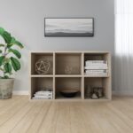 vidaXL Knižnica/komoda, dub sonoma 66x30x98 cm, kompozitné drevo – Obrázok 4