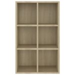 vidaXL Knižnica/komoda, dub sonoma 66x30x98 cm, kompozitné drevo – Obrázok 6