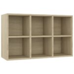 vidaXL Knižnica/komoda, dub sonoma 66x30x98 cm, kompozitné drevo – Obrázok 8