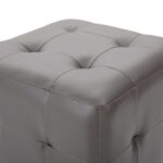 vidaXL Taburetky 2 ks sivé 30x30x30 cm umelá koža – Obrázok 4