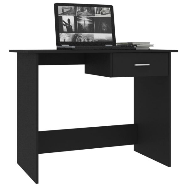 vidaXL Písací stôl, čierny 100x50x76 cm, kompozitné drevo – Obrázok 3