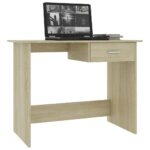 vidaXL Písací stôl, dub sonoma 100x50x76 cm, kompozitné drevo – Obrázok 3