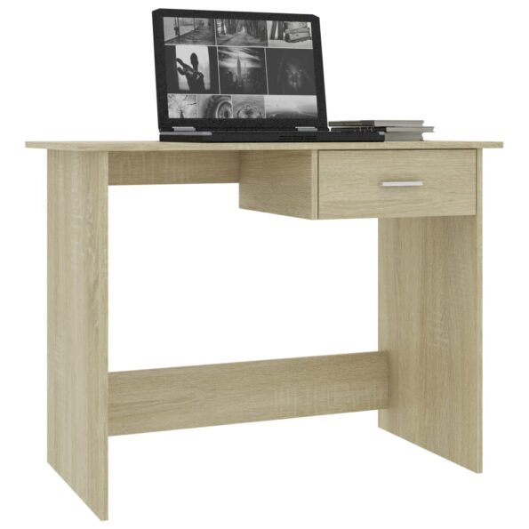 vidaXL Písací stôl, dub sonoma 100x50x76 cm, kompozitné drevo – Obrázok 3