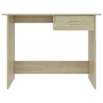 vidaXL Písací stôl, dub sonoma 100x50x76 cm, kompozitné drevo – Obrázok 4