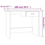 vidaXL Písací stôl, dub sonoma 100x50x76 cm, kompozitné drevo – Obrázok 7