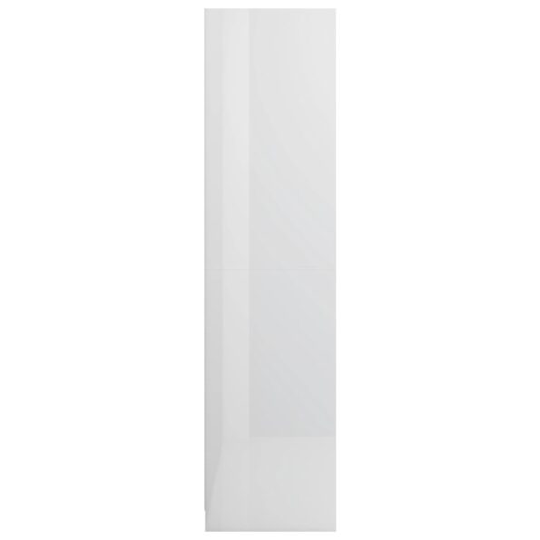 vidaXL Šatník, lesklý biely 100x50x200 cm, kompozitné drevo – Obrázok 5