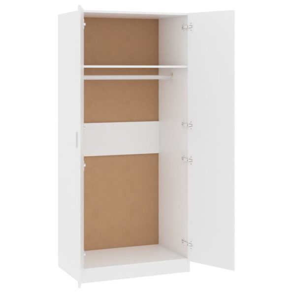 vidaXL Šatník, biely 80x52x180 cm, kompozitné drevo – Obrázok 5