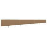 vidaXL 9-panelová zábrana proti vetru látková 1200x120 cm sivo-hnedá – Obrázok 2