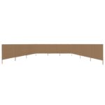 vidaXL 9-panelová zábrana proti vetru látková 1200x120 cm sivo-hnedá – Obrázok 3