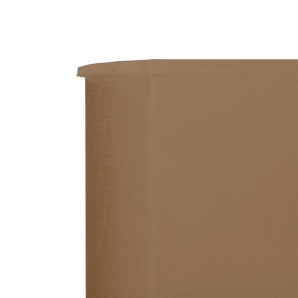 vidaXL 9-panelová zábrana proti vetru látková 1200x120 cm sivo-hnedá – Obrázok 4