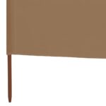 vidaXL 9-panelová zábrana proti vetru látková 1200x120 cm sivo-hnedá – Obrázok 5