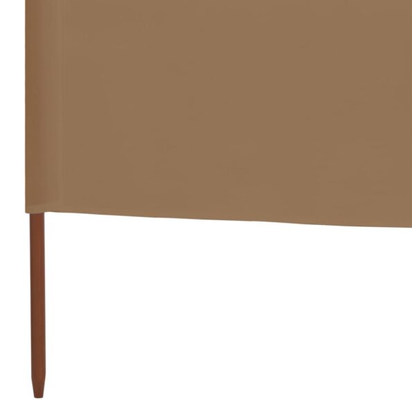 vidaXL 9-panelová zábrana proti vetru látková 1200x120 cm sivo-hnedá – Obrázok 5