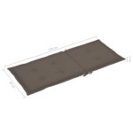 vidaXL Podložky na záhradné stoličky, vysoké operadlo 4 ks 120x50x3 cm – Obrázok 8