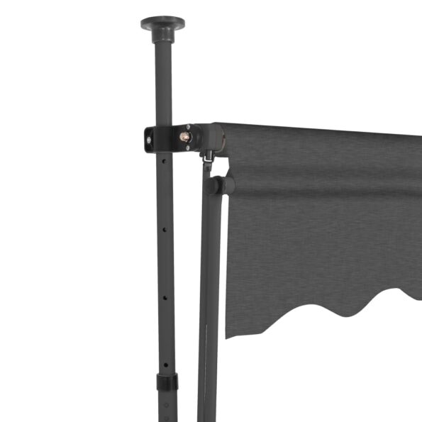 vidaXL Ručne zaťahovacia markíza s LED 150 cm, antracitová – Obrázok 4