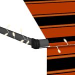 vidaXL Ručne zaťahovacia markíza s LED 150 cm, oranžovo hnedá – Obrázok 6