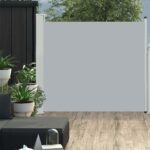 vidaXL Zaťahovacia bočná markíza na terasu 100x300 cm, sivá