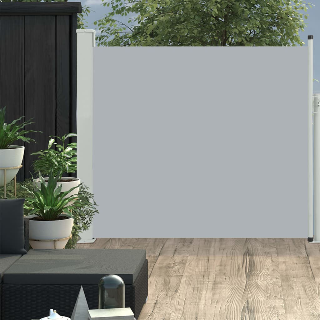 VXL8719883766119_m_en_hd_1.jpg vidaXL Zaťahovacia bočná markíza na terasu 100x300 cm, sivá – Obrázok 1