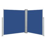 vidaXL Zaťahovacia bočná markíza, modrá 140x600 cm – Obrázok 2