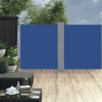 vidaXL Zaťahovacia bočná markíza, modrá 140x600 cm – Obrázok 3