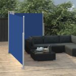 vidaXL Zaťahovacia bočná markíza, modrá 140x600 cm – Obrázok 4