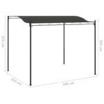 vidaXL Tieniaca markíza antracitová 3x2,4 m – Obrázok 5