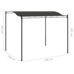 vidaXL Tieniaca markíza antracitová 3x2,4 m – Obrázok 6