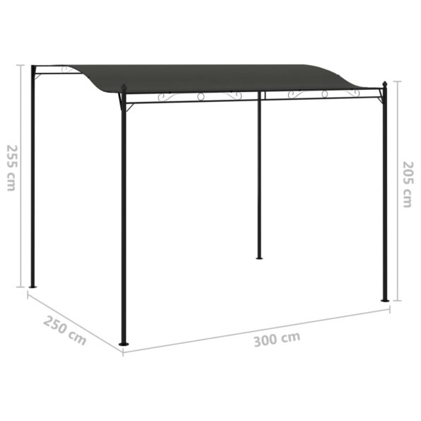 vidaXL Tieniaca markíza antracitová 3x2,4 m – Obrázok 6