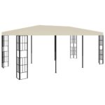 vidaXL Altánok krémový 3x6 m