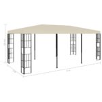 vidaXL Altánok krémový 3x6 m – Obrázok 7