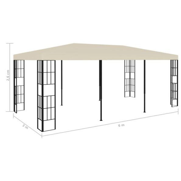 vidaXL Altánok krémový 3x6 m – Obrázok 7