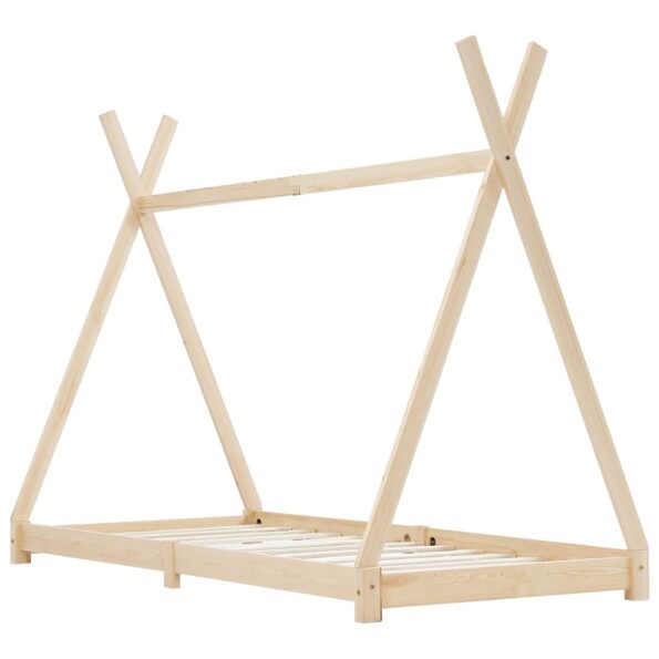 vidaXL Detský posteľný rám 70x140 cm borovicový masív – Obrázok 2