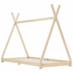 vidaXL Detský posteľný rám masívne borovicové drevo 90x200 cm – Obrázok 2
