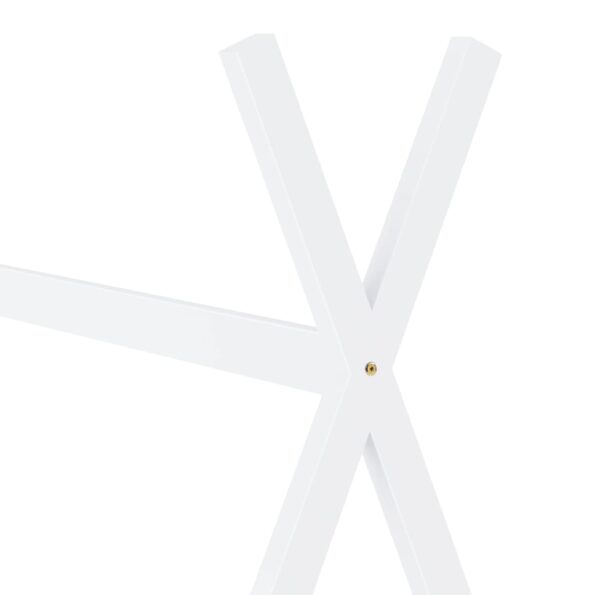 vidaXL Detský posteľný rám biely 90x200 cm borovicový masív – Obrázok 5