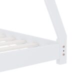 vidaXL Detský posteľný rám biely 90x200 cm borovicový masív – Obrázok 6