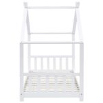 vidaXL Detský posteľný rám biely 90x200 cm borovicový masív – Obrázok 5
