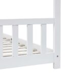 vidaXL Detský posteľný rám biely 90x200 cm borovicový masív – Obrázok 7