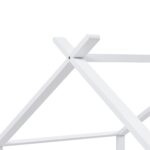 vidaXL Detský posteľný rám biely 90x200 cm borovicový masív – Obrázok 8