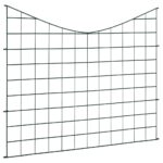 vidaXL Záhradný plot s oblúkom nadol 77,5x64 cm, zelený – Obrázok 3