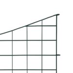 vidaXL Záhradný plot s oblúkom nadol 77,5x64 cm, zelený – Obrázok 4