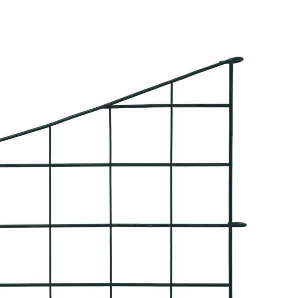 vidaXL Záhradný plot s oblúkom nadol 77,5x64 cm, zelený – Obrázok 4