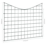 vidaXL Záhradný plot s oblúkom nadol 77,5x64 cm, zelený – Obrázok 7