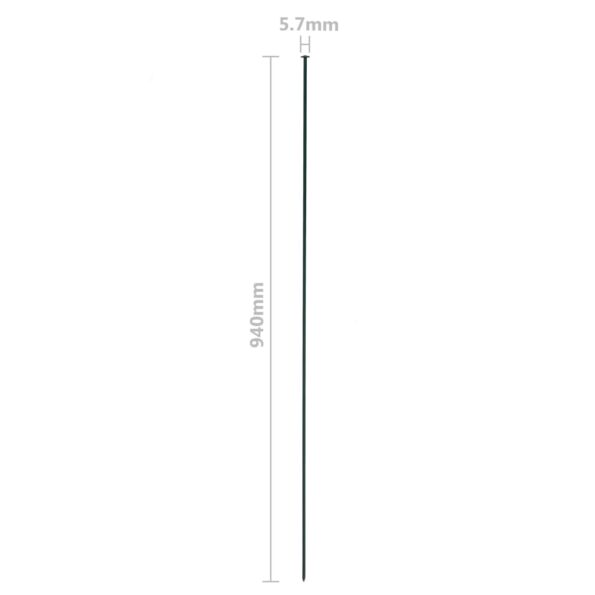 vidaXL Záhradný plot s oblúkom nadol 77,5x64 cm, zelený – Obrázok 8