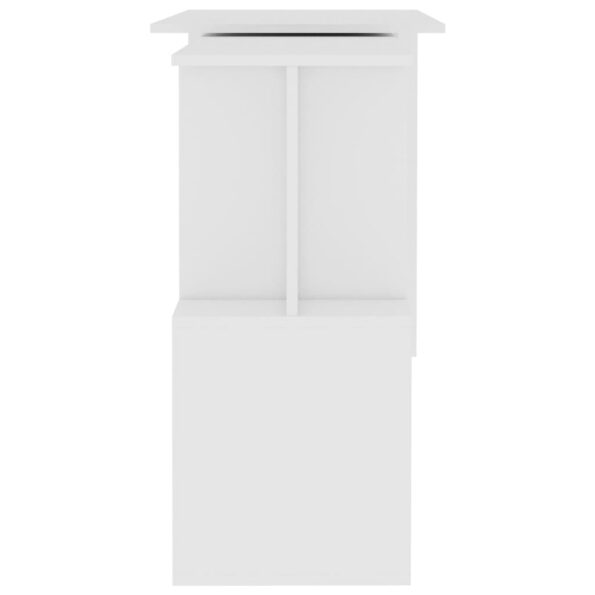vidaXL Rohový stôl, biely 200x50x76 cm, kompozitné drevo – Obrázok 6